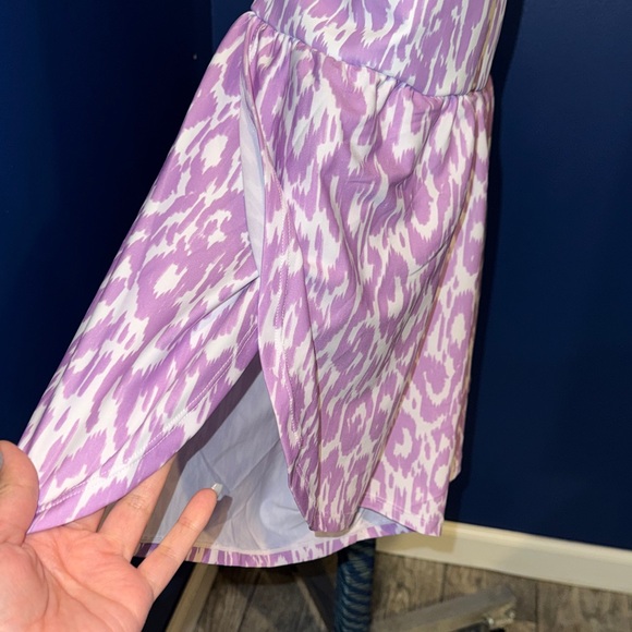 Sage Collective- Purple Leopard Print Women's Romper Size Medium - Picture 10 of 12